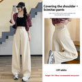 Creamy-white High Waist Loose Jeans
